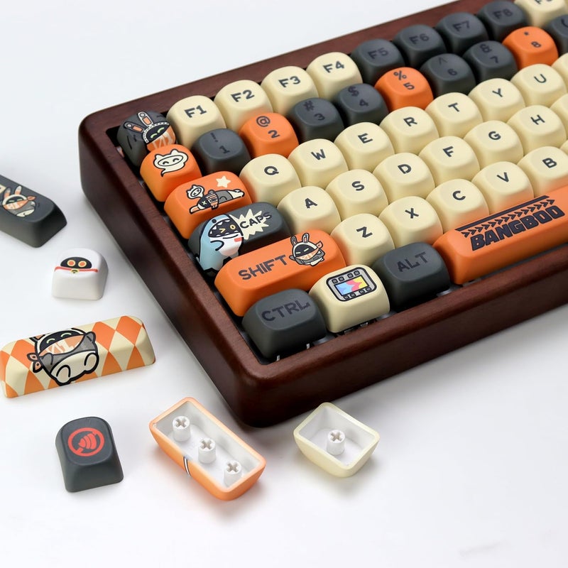 YMKPVR KBDiy ZZZ Cute Bangboo Keycaps Set 133 Keys KOA Profile Dye-Sublimation Kawaii Rabbit Art Keycaps for Cherry Gateron MX Switches Gaming Mechanical Keyboards - Image 1